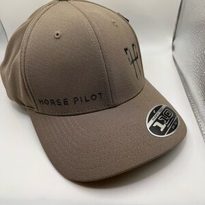 Never worn horse pilot “ride now” baseball hat in brownish-olive - 110 Tech cap